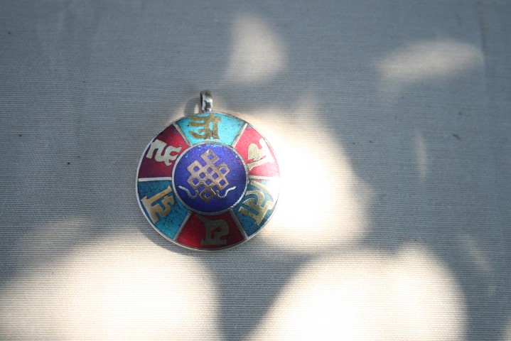 Tibetan Pendant with Turquoise and Coral 4269